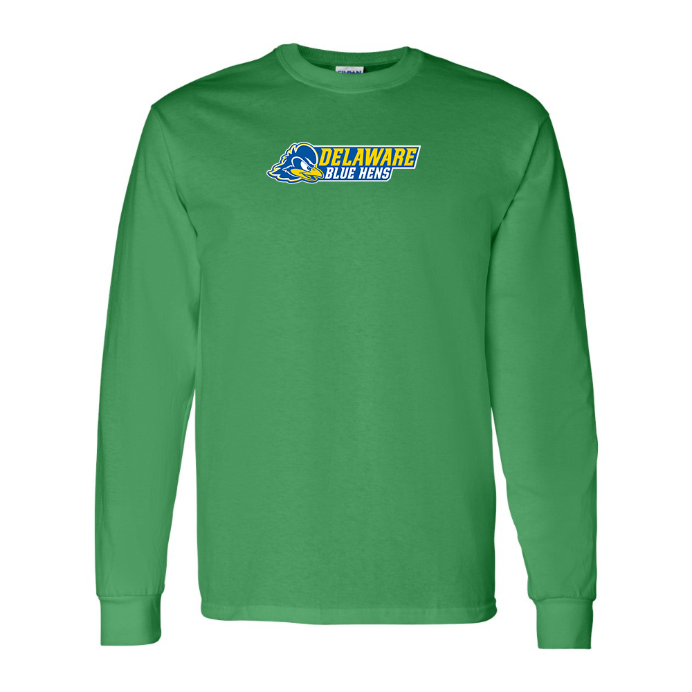 Men's Delaware Blue Hens Gildan Heavy Cotton Long Sleeve T-Shirt