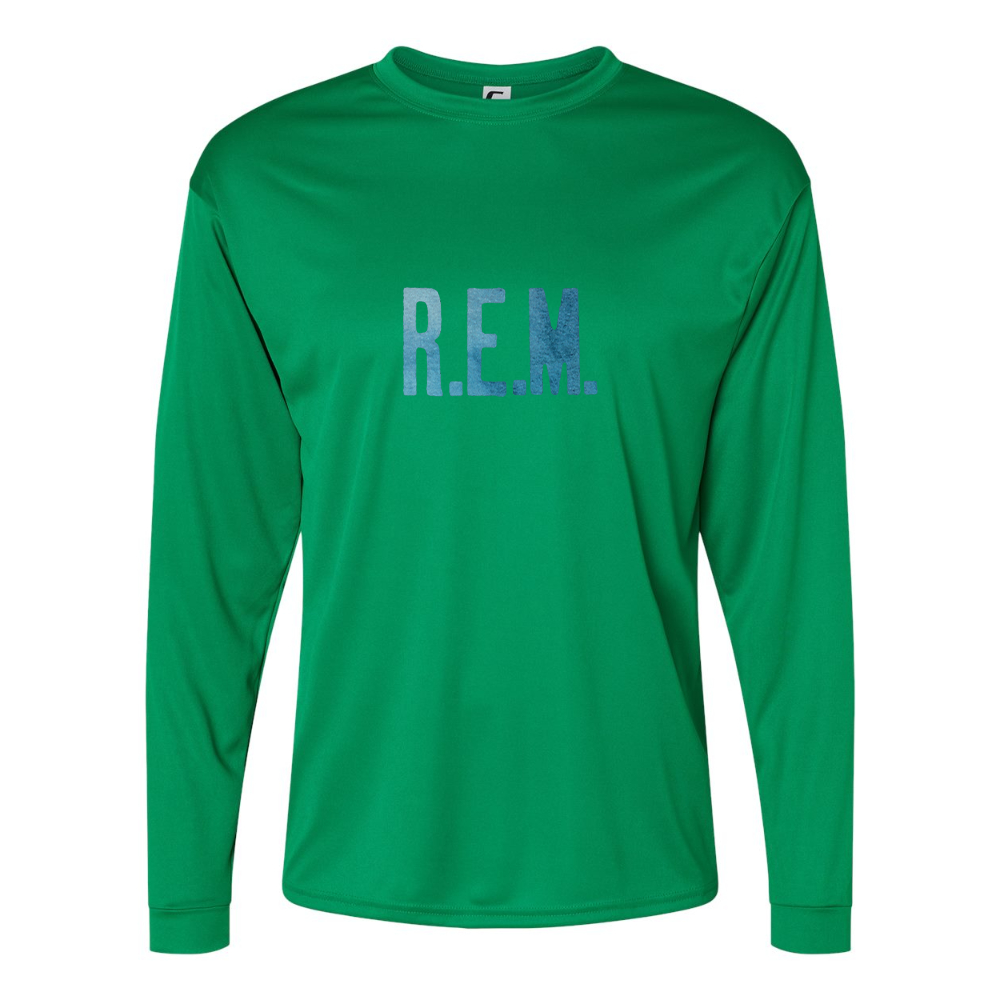 Men's R.E.M. Blue Performance Long Sleeve T-Shirt