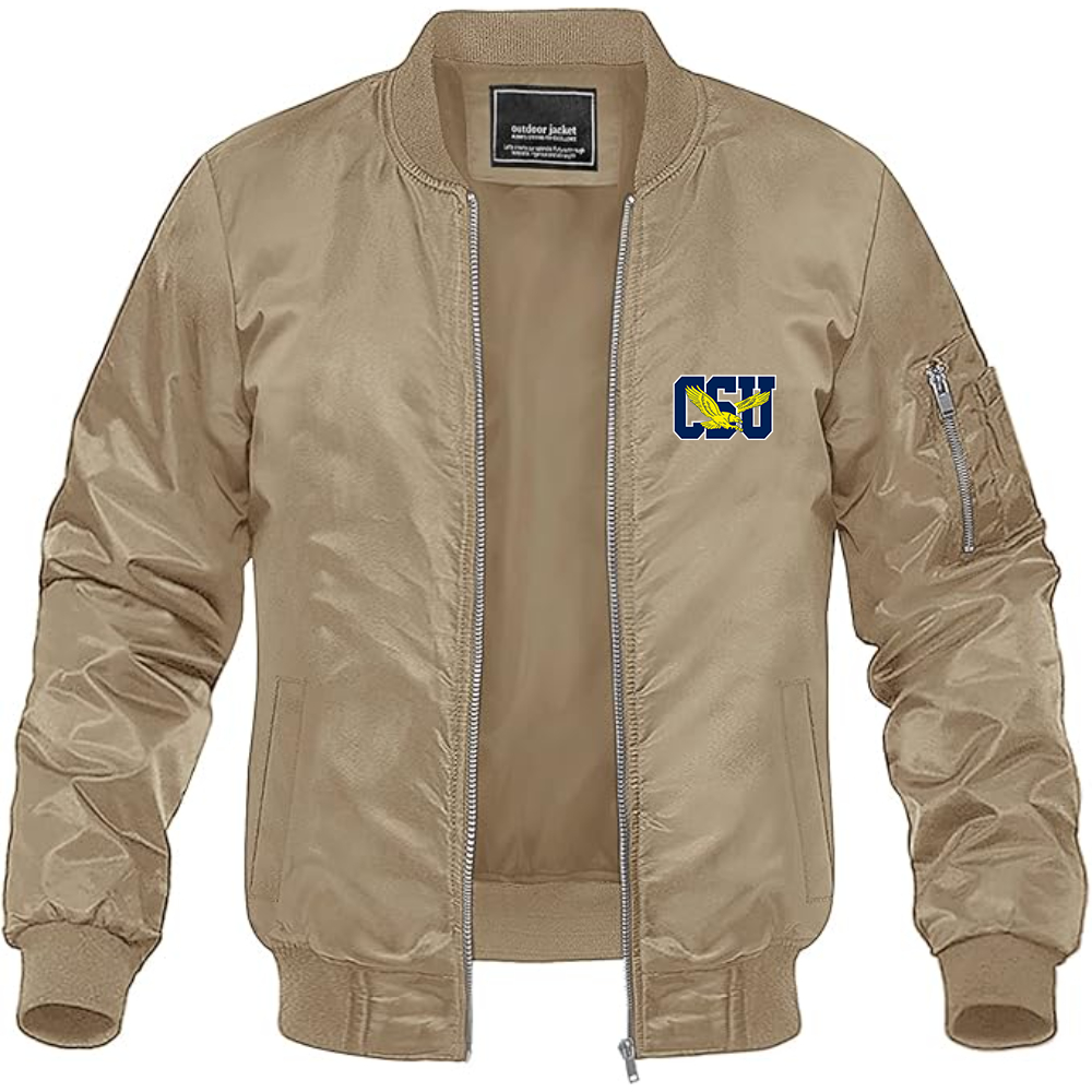 Men's Coppin State Eagles Lightweight Bomber Jacket Windbreaker Softshell Varsity Jacket Coat