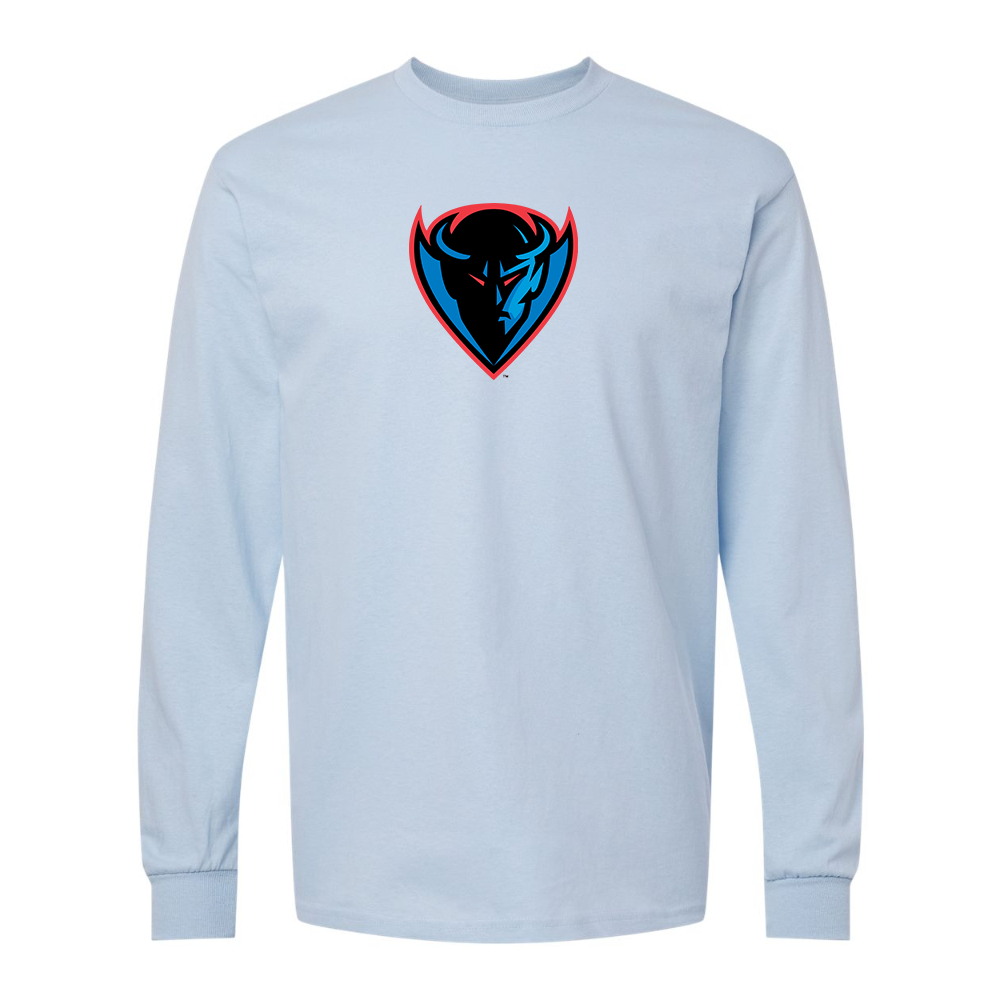Men's DePaul Blue Demons Gildan Heavy Cotton Long Sleeve T-Shirt