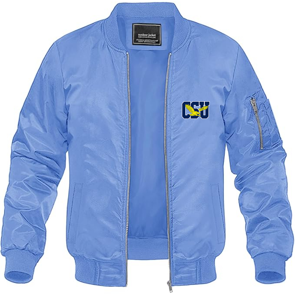 Men's Coppin State Eagles Lightweight Bomber Jacket Windbreaker Softshell Varsity Jacket Coat