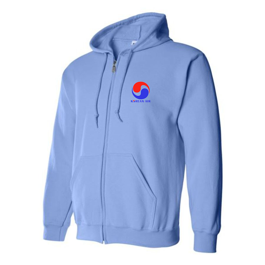 Men's Korean Air Logo Zipper Hoodie