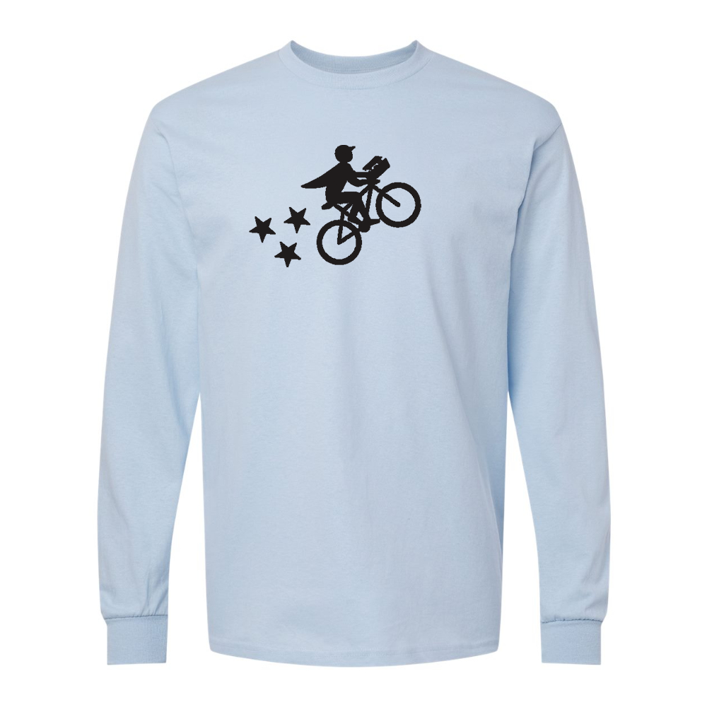 Men's Postmates Bike Gildan Heavy Cotton Long Sleeve T-Shirt