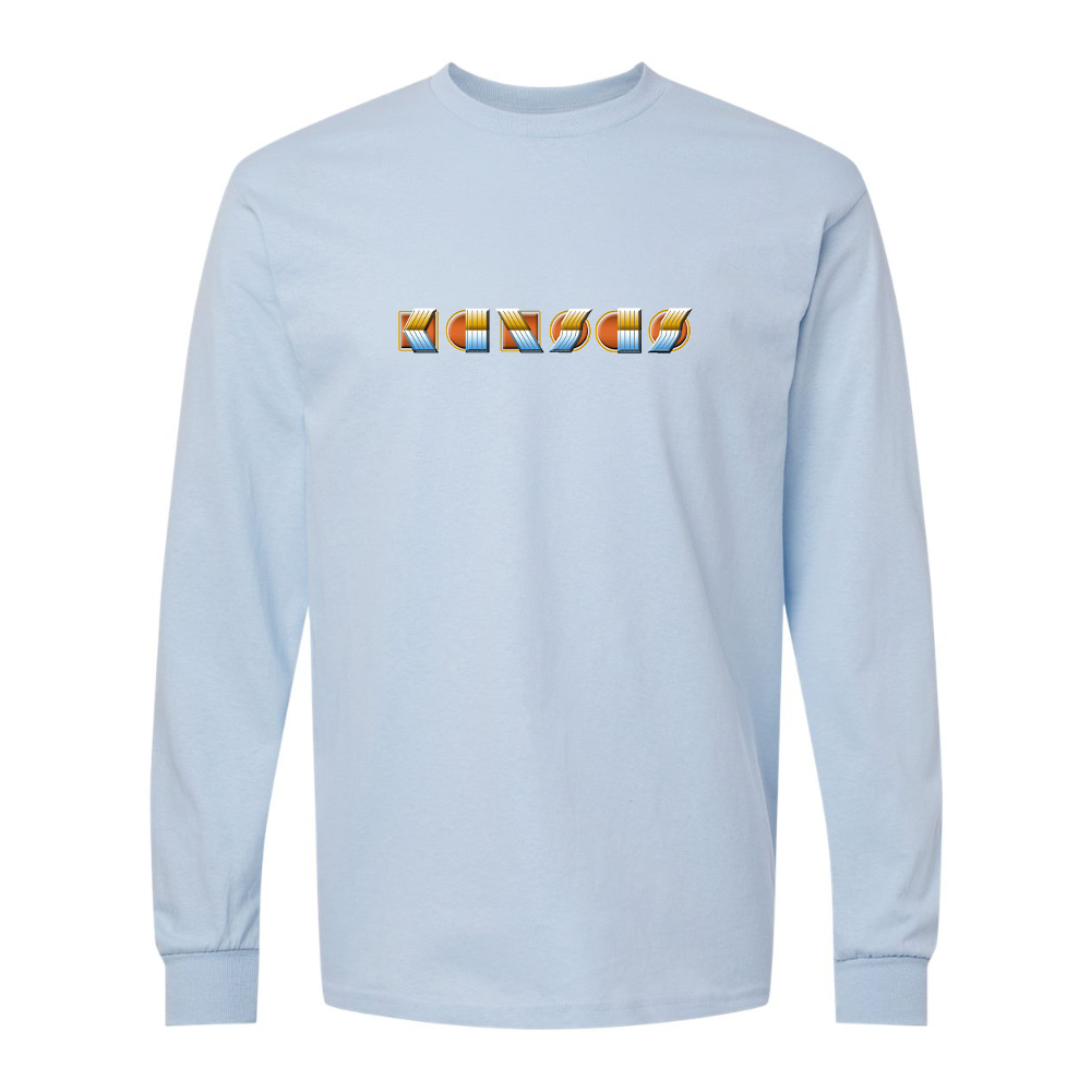 Men's Kansas Gildan Heavy Cotton Long Sleeve T-Shirt