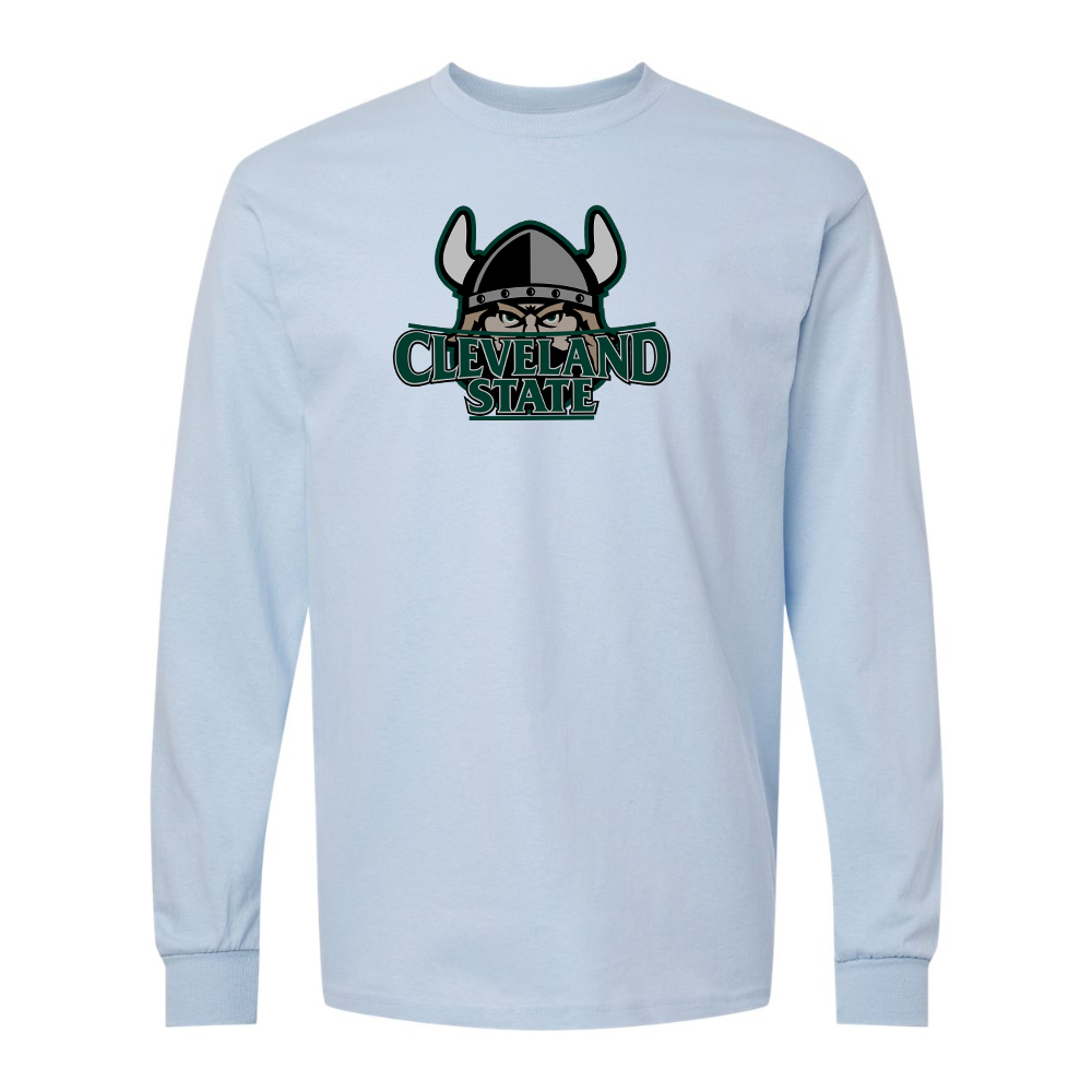 Men's Cleveland State Vikings Gildan Heavy Cotton Long Sleeve T-Shirt