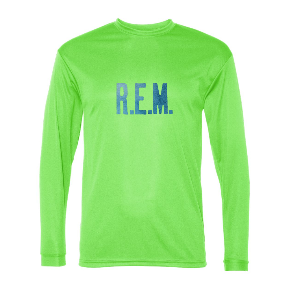 Men's R.E.M. Blue Performance Long Sleeve T-Shirt