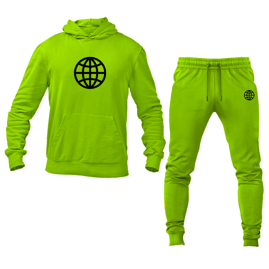 Men's Internet Globe Hoodie Joggers Set
