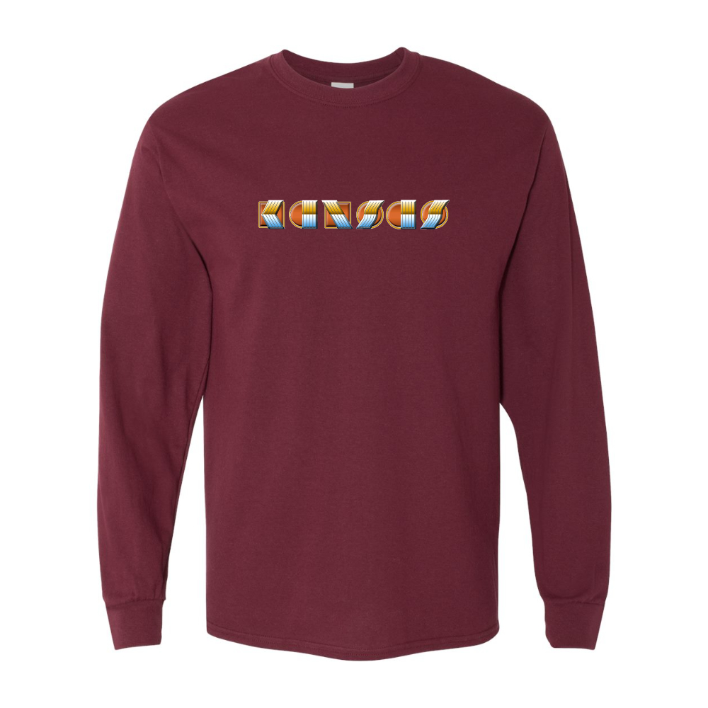 Men's Kansas Gildan Heavy Cotton Long Sleeve T-Shirt