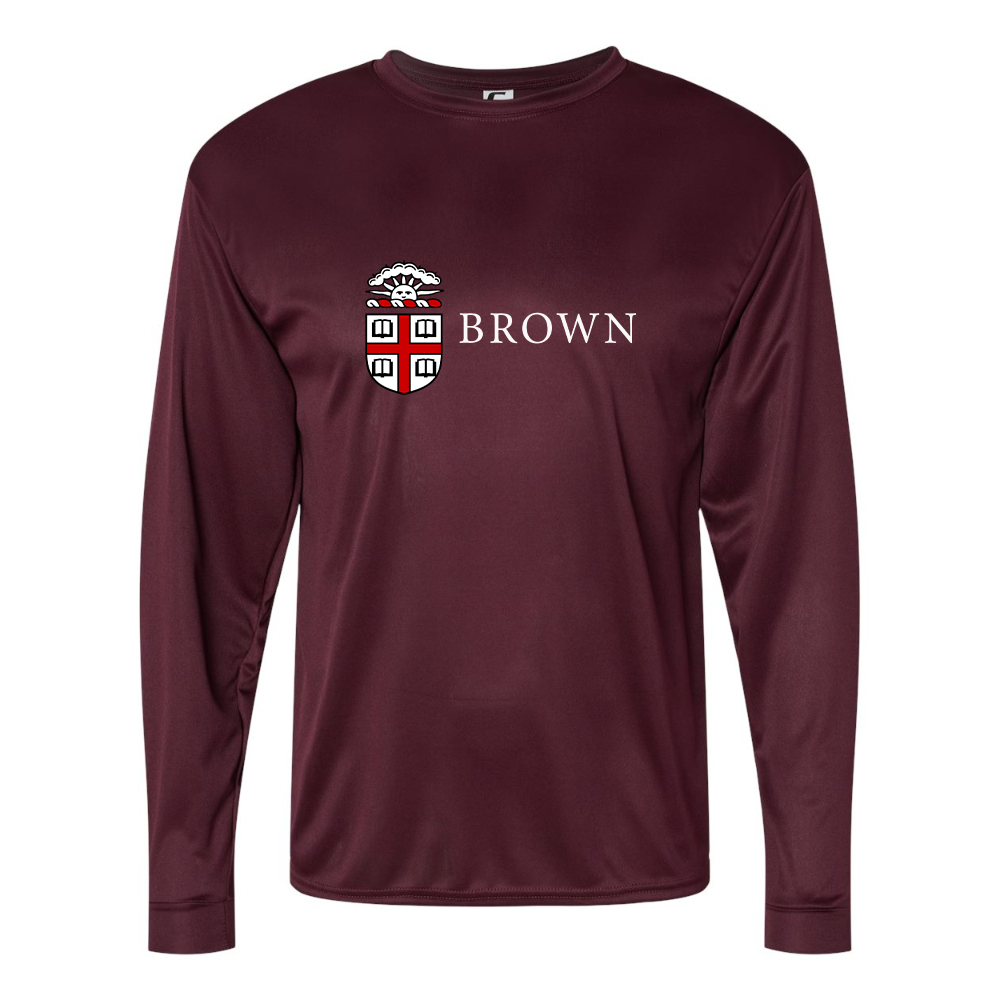 Men's Brown University Performance Long Sleeve T-Shirt
