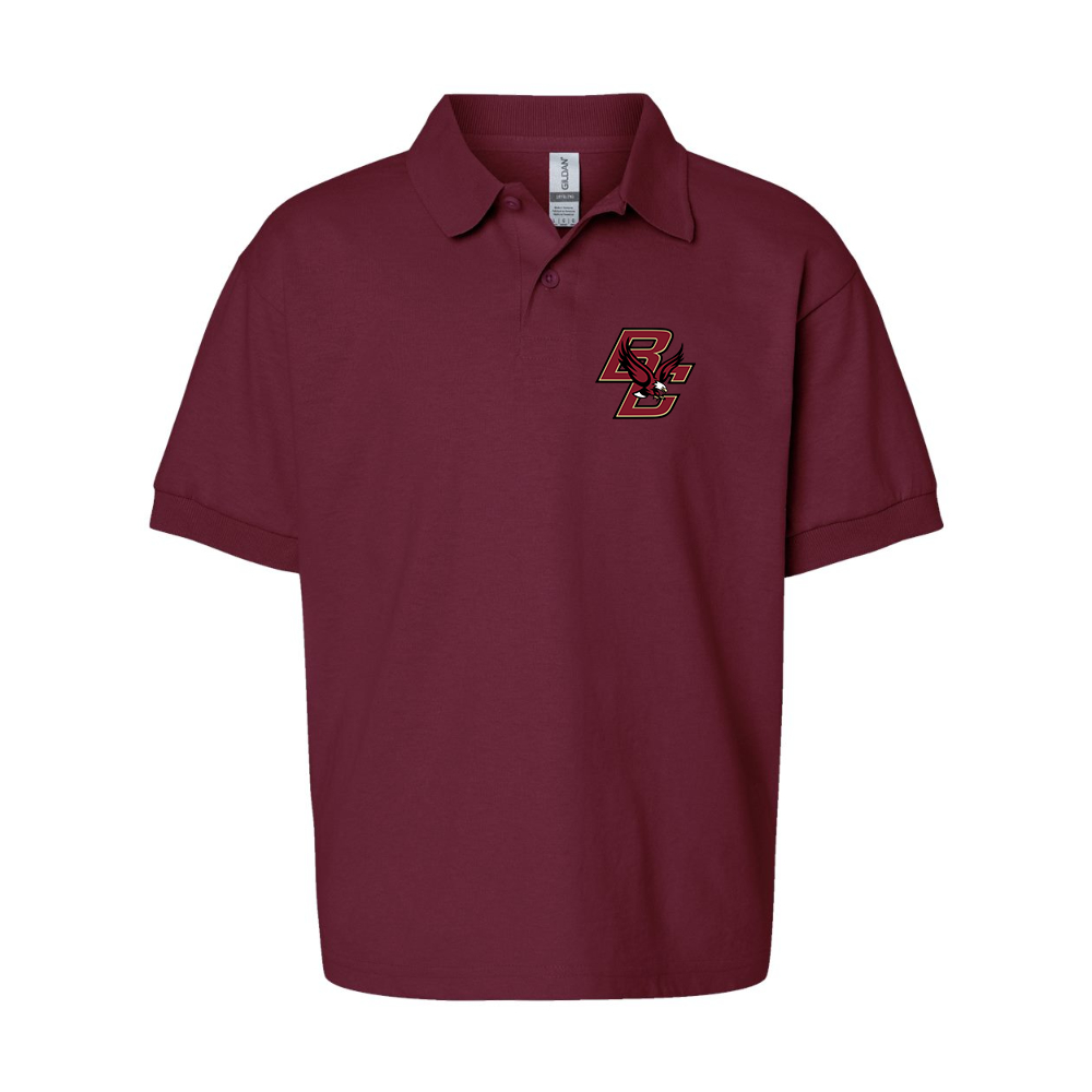 Youth Boston College Eagles Gildan Dry Blend Jersey Polo
