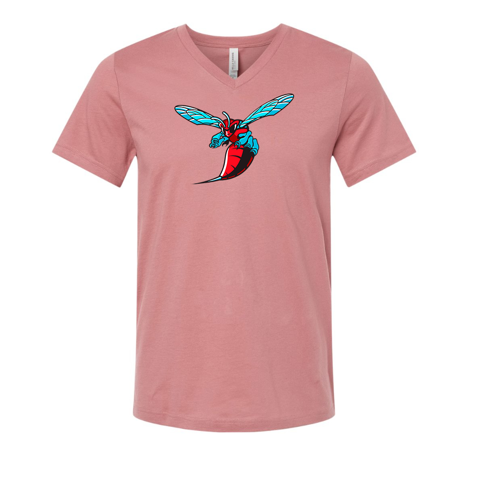 Delaware State Hornets BELLA CANVAS - Jersey V-Neck T-Shirt