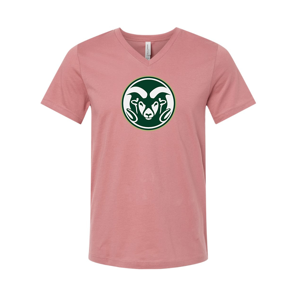 Colorado State Rams BELLA CANVAS - Jersey V-Neck T-Shirt