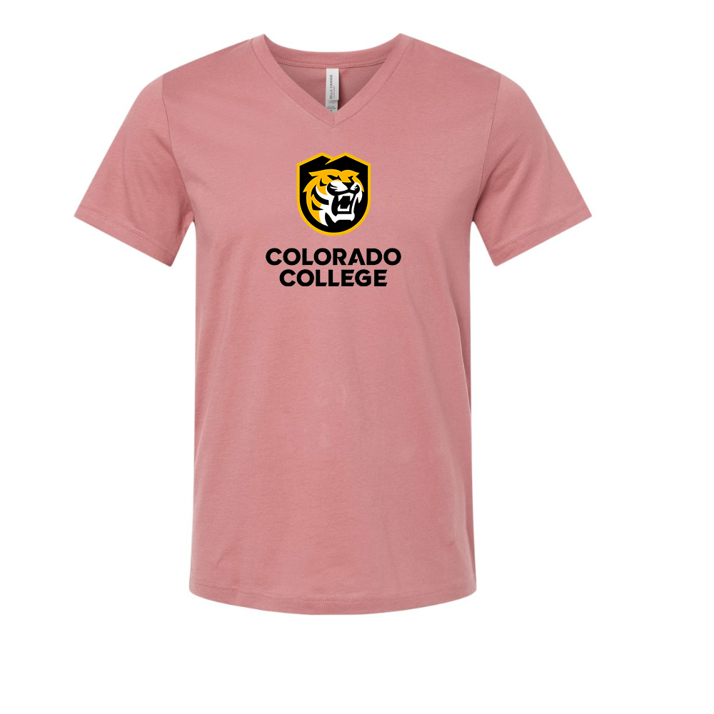 Colorado College Tigers BELLA CANVAS - Jersey V-Neck T-Shirt