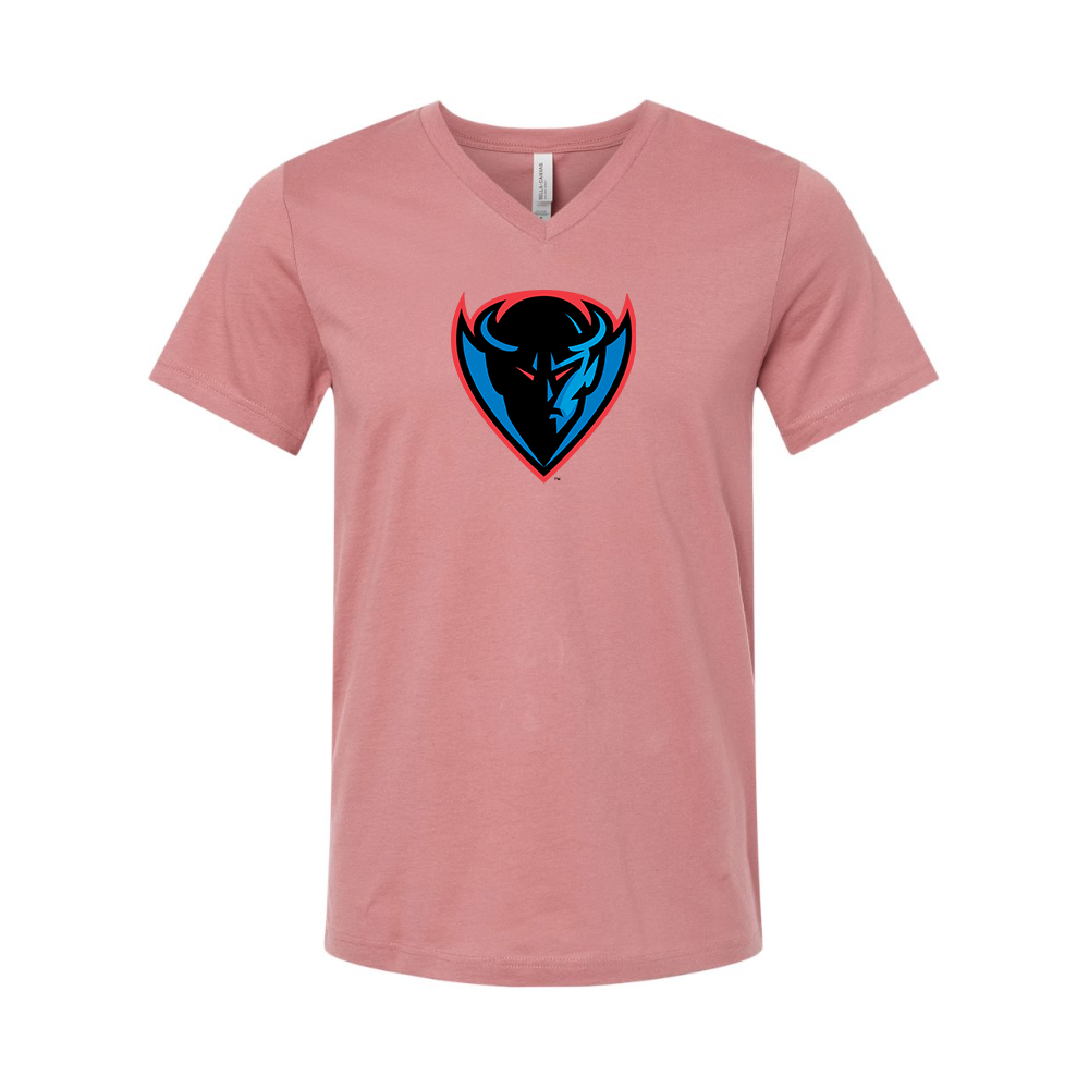 DePaul Blue Demons BELLA CANVAS - Jersey V-Neck T-Shirt