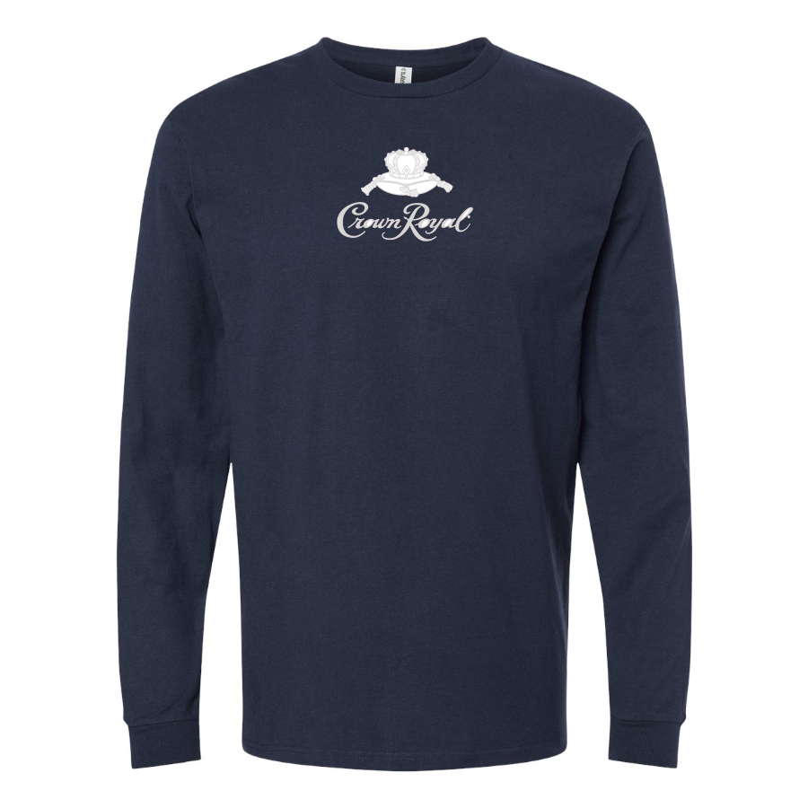 Men's Crown Royal Logo Cotton Long Sleeve T-Shirt
