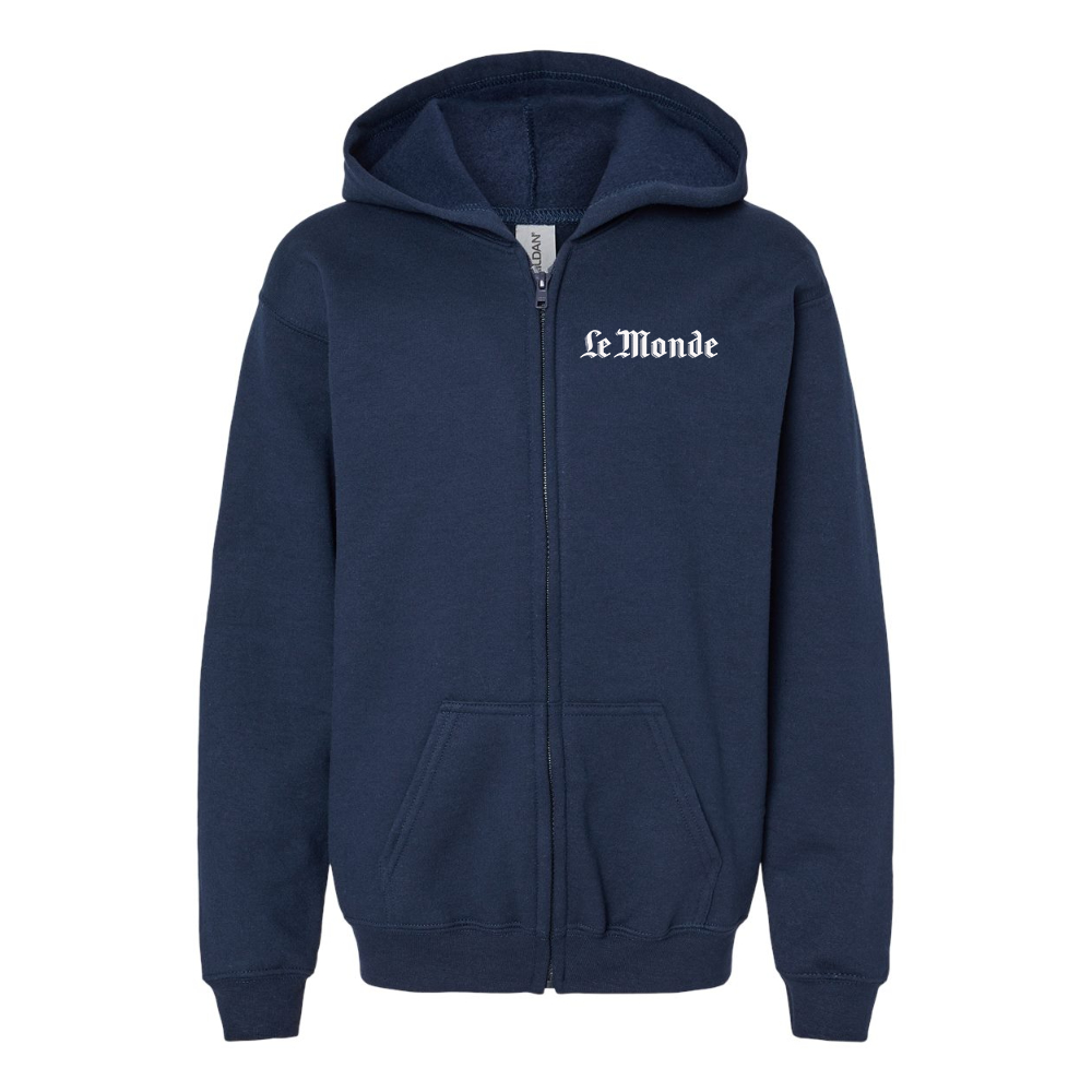 Youth Le Monde Gildan Heavy Blend Full Zip Hooded Sweatshirt