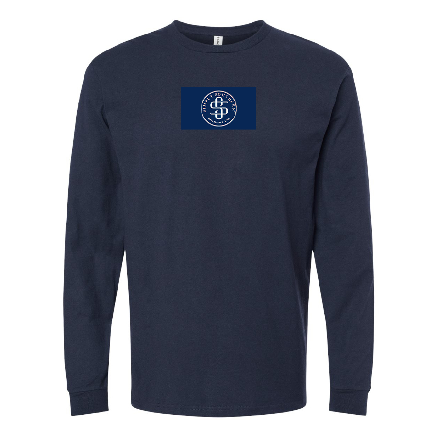 Men's Simply Southern Logo Cotton Long Sleeve T-Shirt