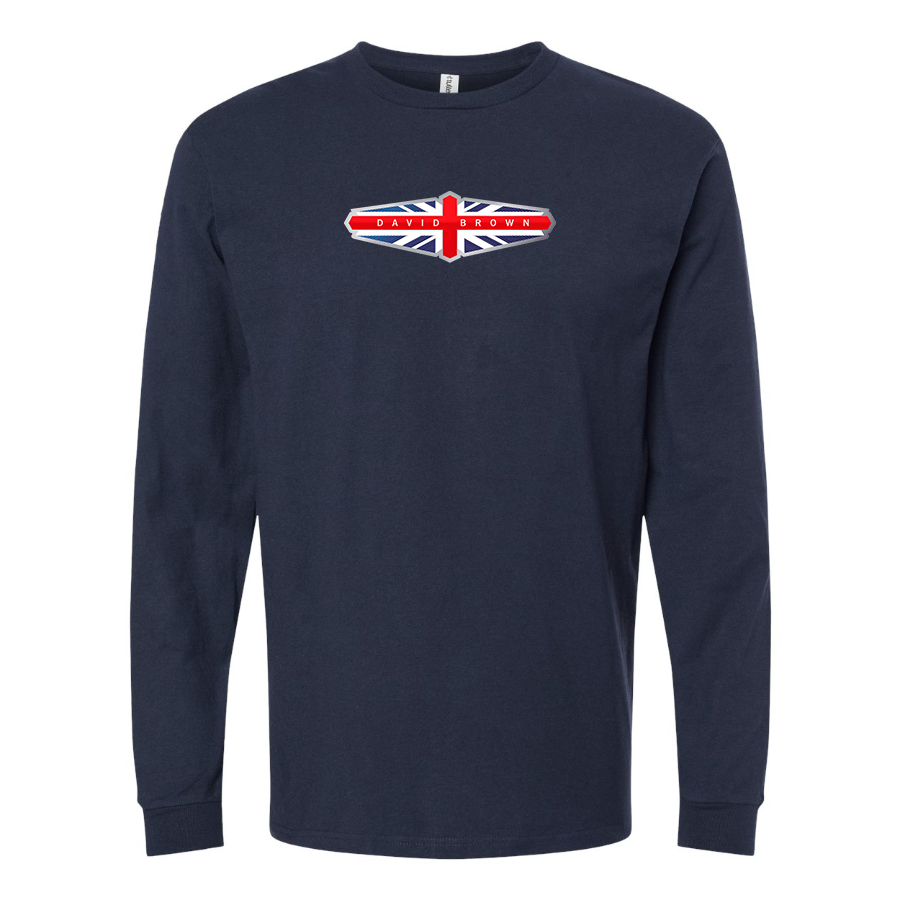 Men's David Brown Logo Cotton Long Sleeve T-Shirt