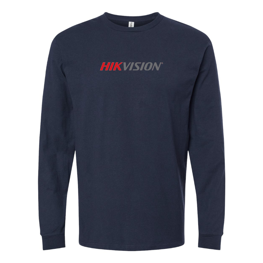 Men's Hikvision Logo Cotton Long Sleeve T-Shirt