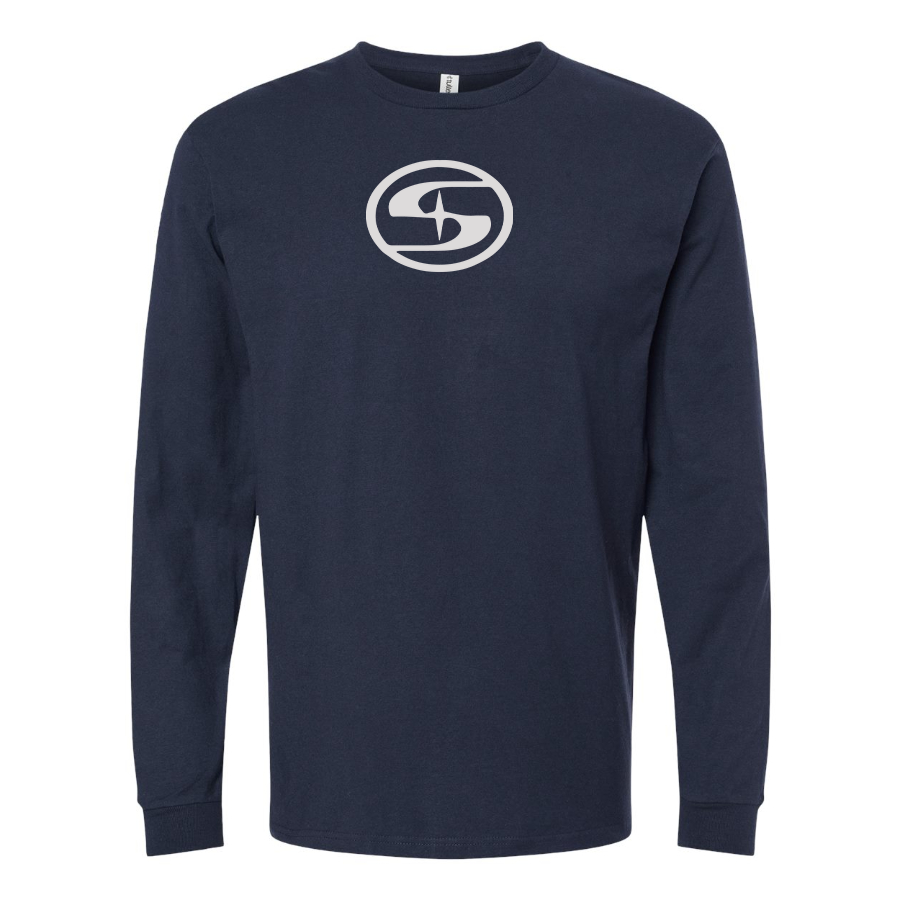 Men's Suda Electric Logo Cotton Long Sleeve T-Shirt