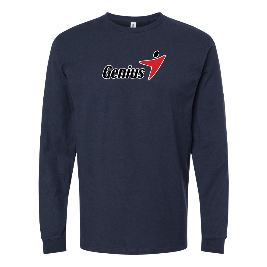 Men's Genius Logo Cotton Long Sleeve T-Shirt