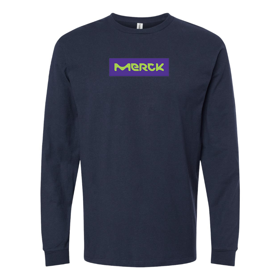 Men's Merck KGaA Logo Cotton Long Sleeve T-Shirt