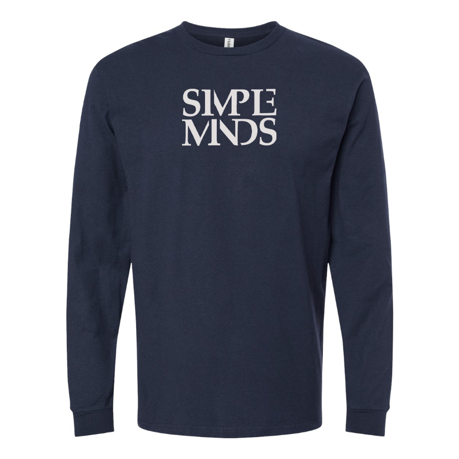 Men's Simple Minds Logo Cotton Long Sleeve T-Shirt