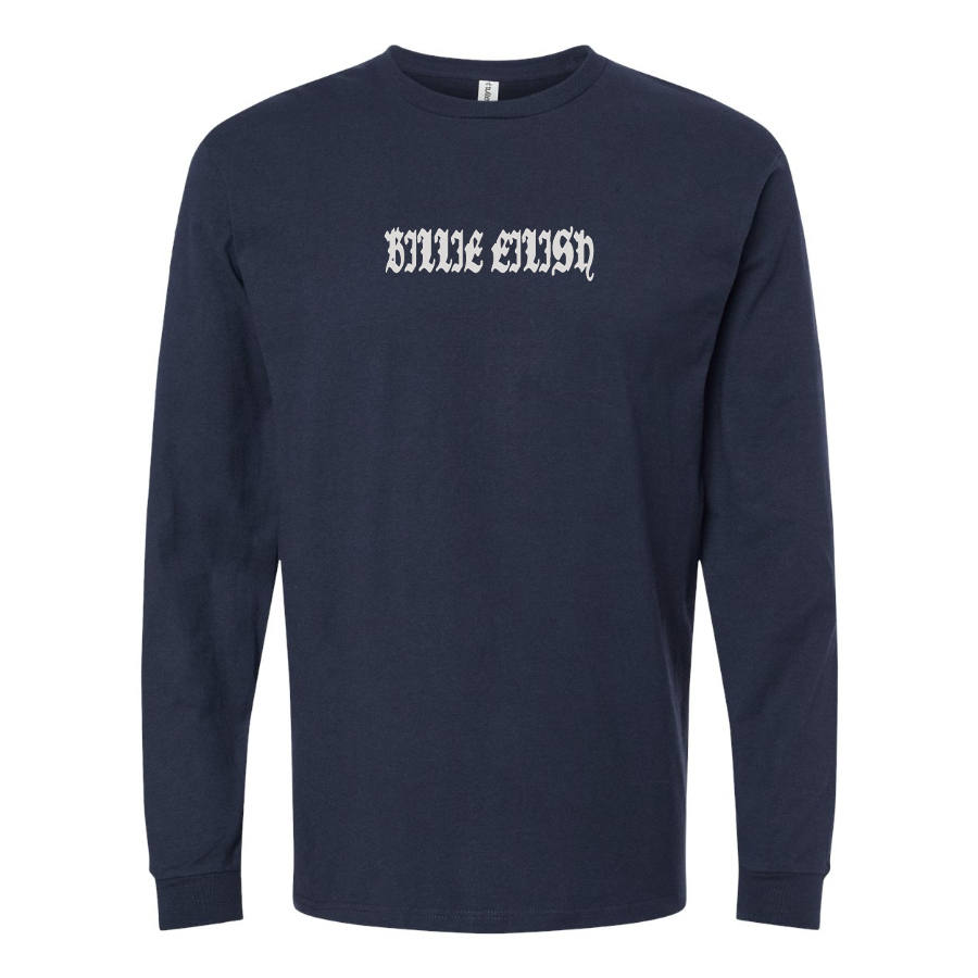 Men's Billie Eilish Logo Cotton Long Sleeve T-Shirt