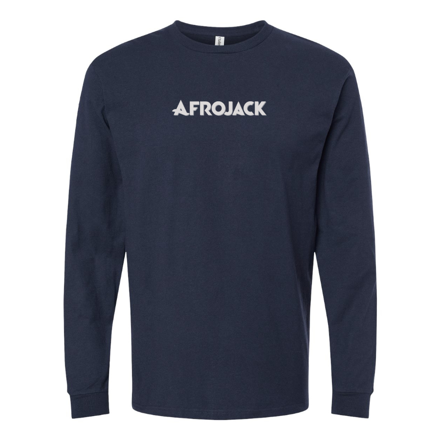 Men's Afrojack Logo Cotton Long Sleeve T-Shirt