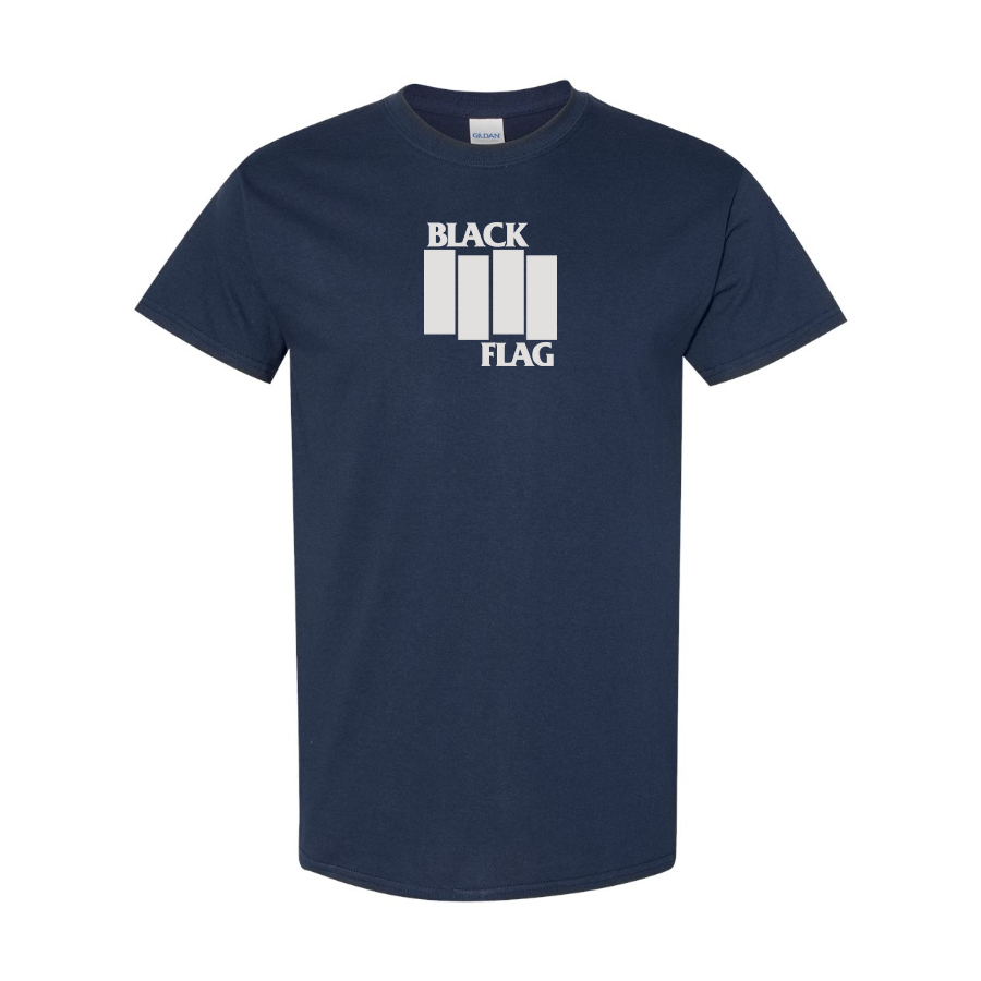 Men's Black Flag Logo Cotton T-Shirt