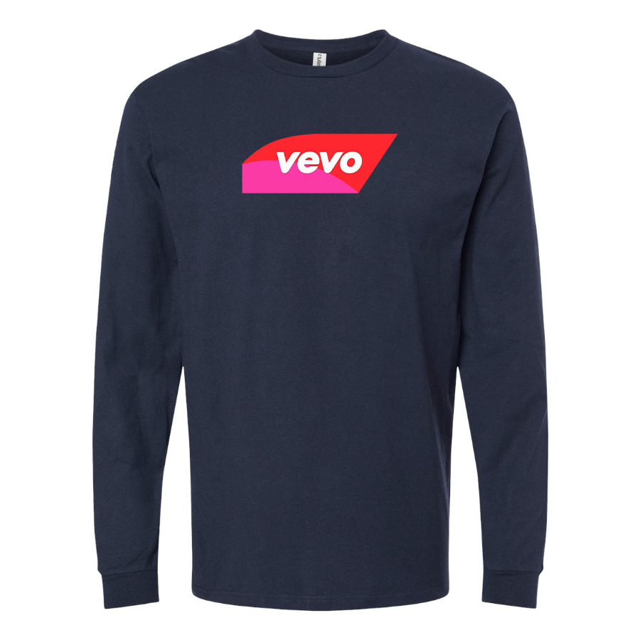 Men's Vevo Thumbnail Banner Logo Cotton Long Sleeve T-Shirt