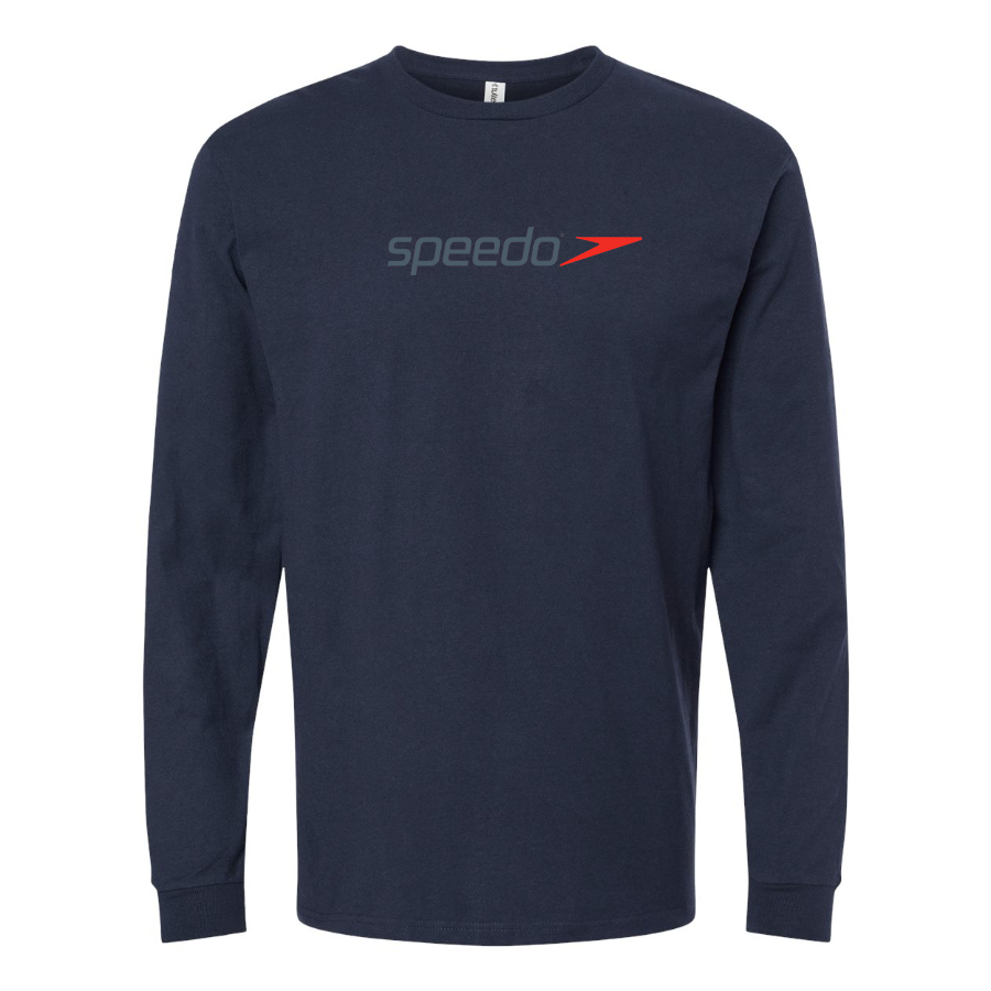 Men's Speedo Logo Cotton Long Sleeve T-Shirt