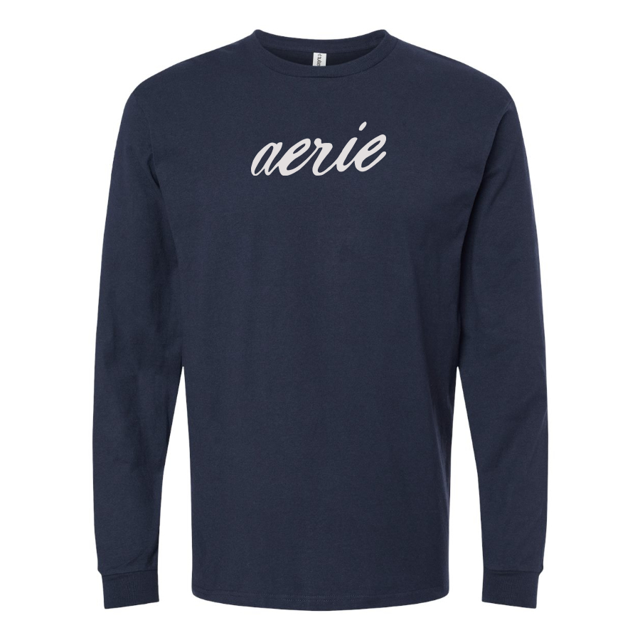 Men's Aerie Logo Cotton Long Sleeve T-Shirt