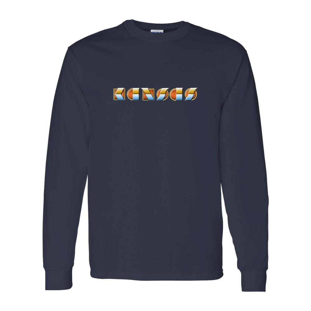 Men's Kansas Gildan Heavy Cotton Long Sleeve T-Shirt