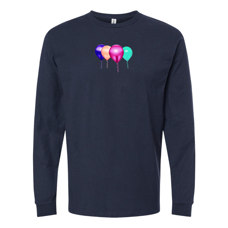 Men's Balloon-Emojis Logo Cotton Long Sleeve T-Shirt