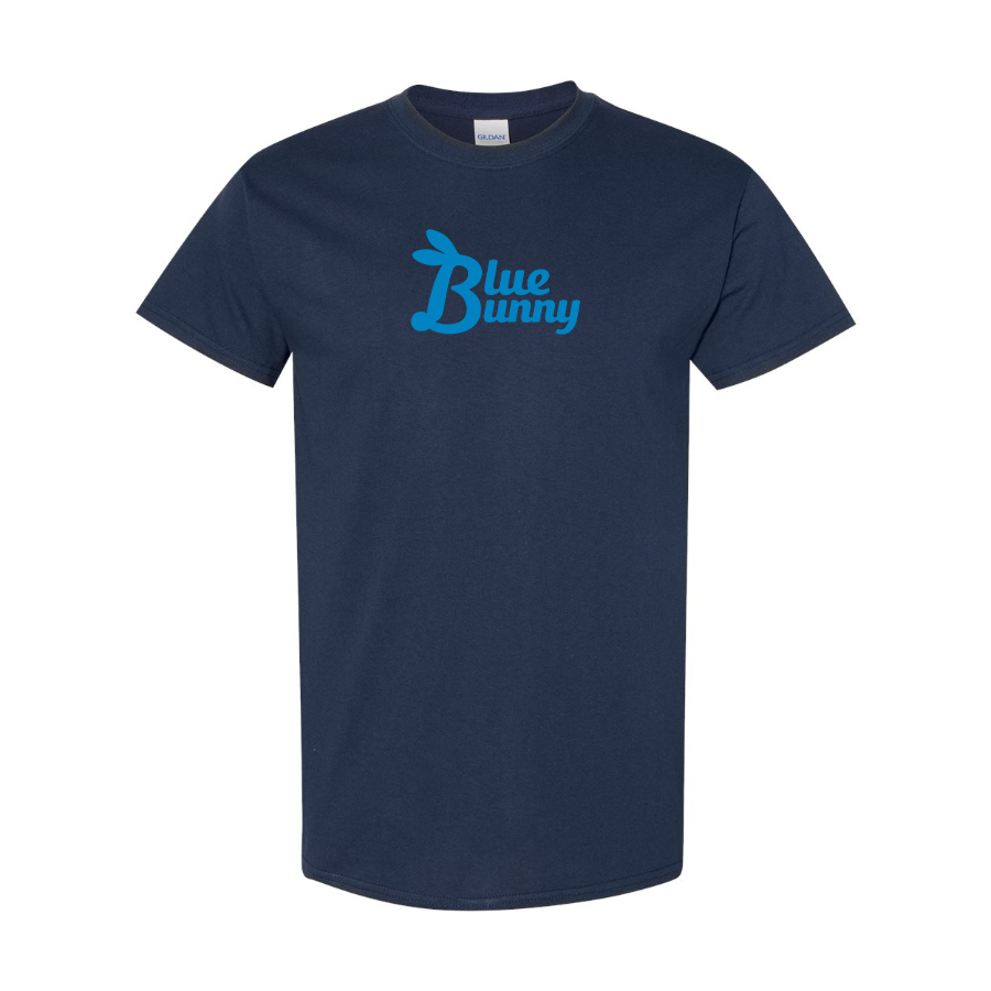 Men's Blue Bunny Logo Cotton T-Shirt