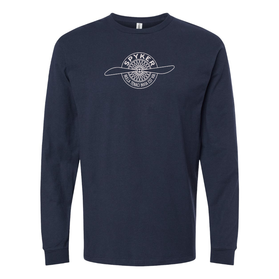 Men's Spyker Logo Cotton Long Sleeve T-Shirt