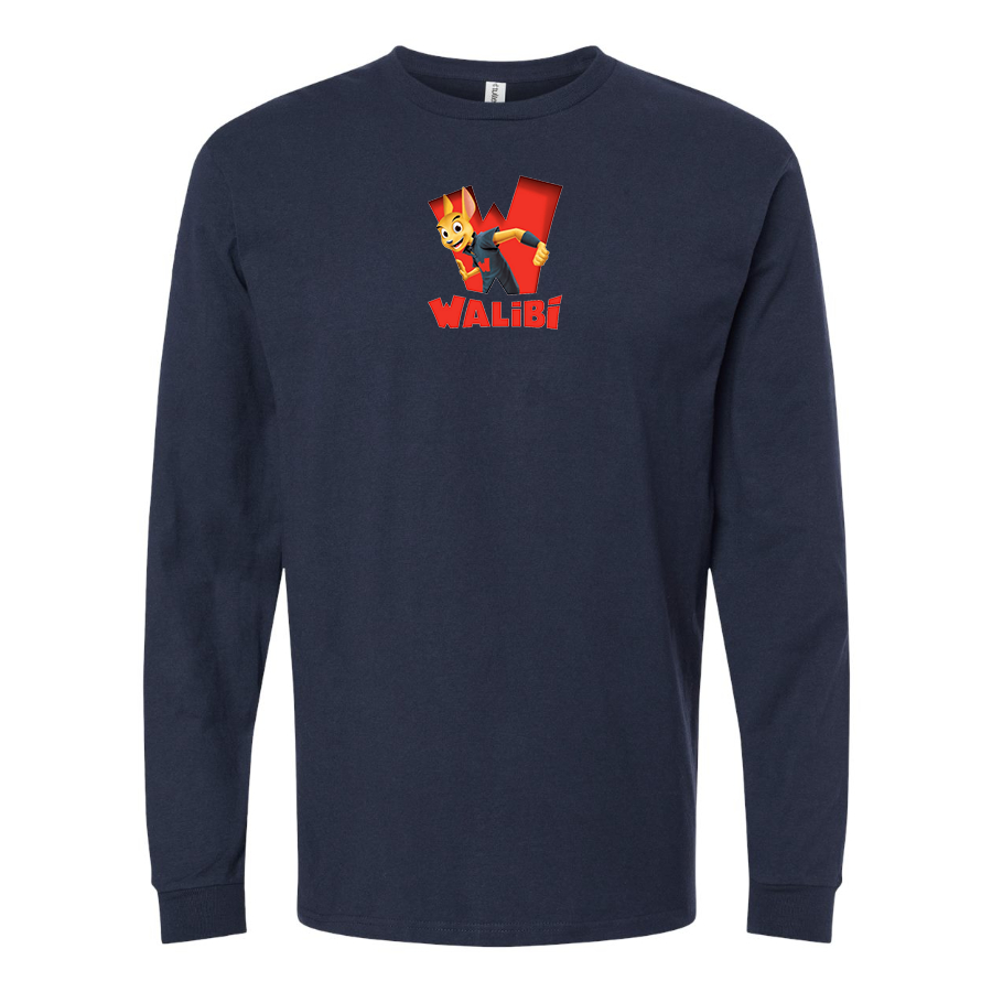 Men's Walibi Logo Cotton Long Sleeve T-Shirt