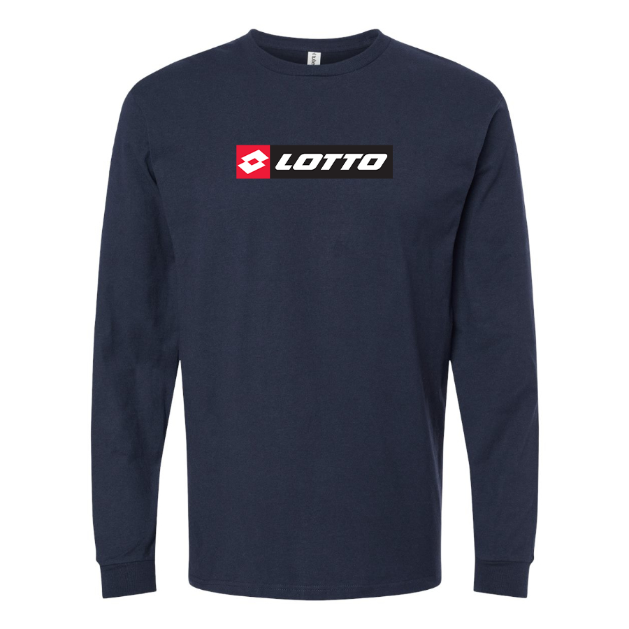 Men's Lotto Logo Cotton Long Sleeve T-Shirt