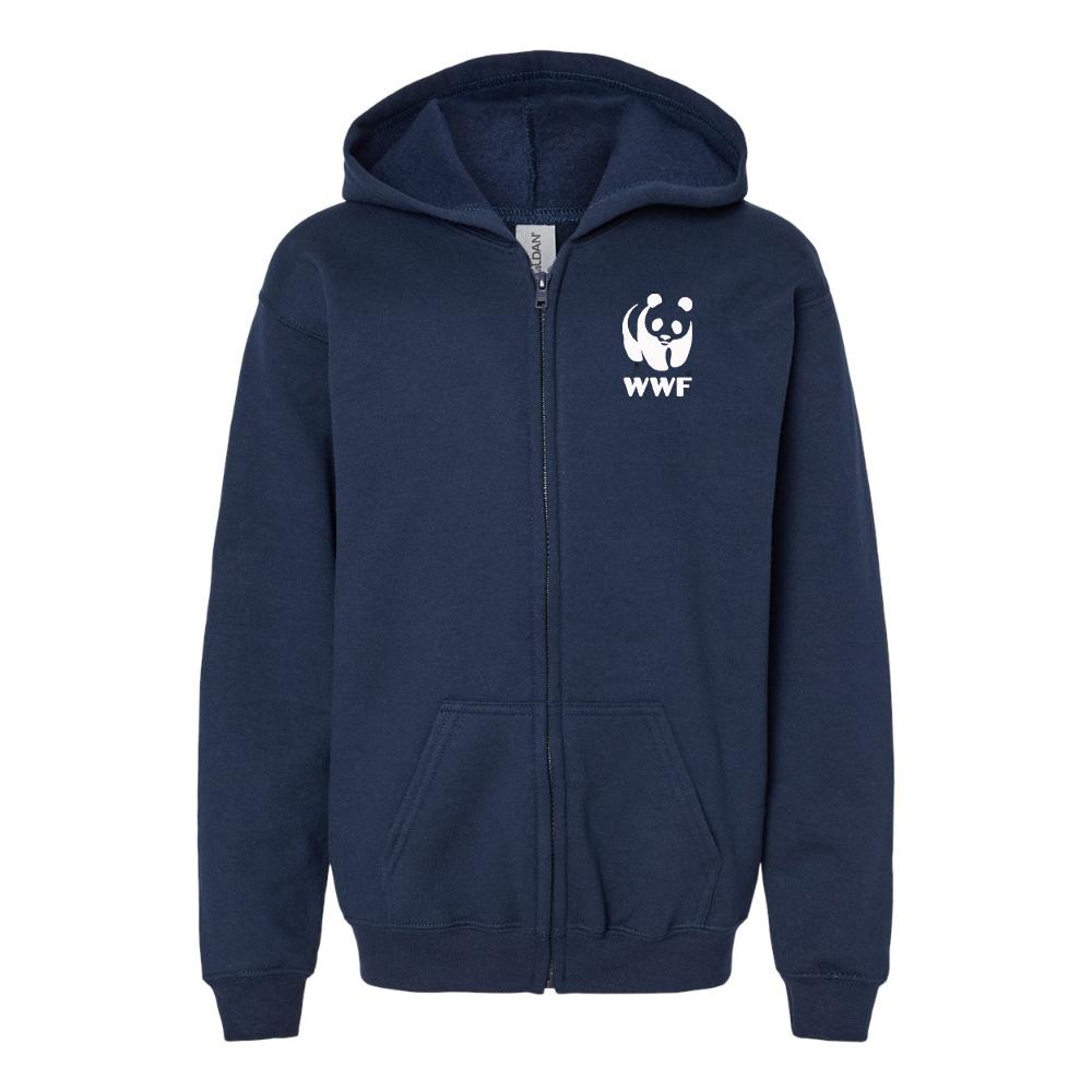 Youth WWF Gildan Heavy Blend Full Zip Hooded Sweatshirt