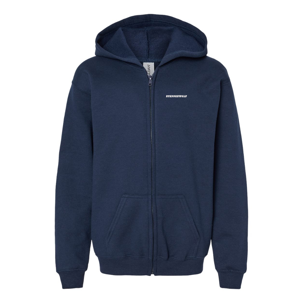 Youth Steppen wolf Gildan Heavy Blend Full Zip Hooded Sweatshirt