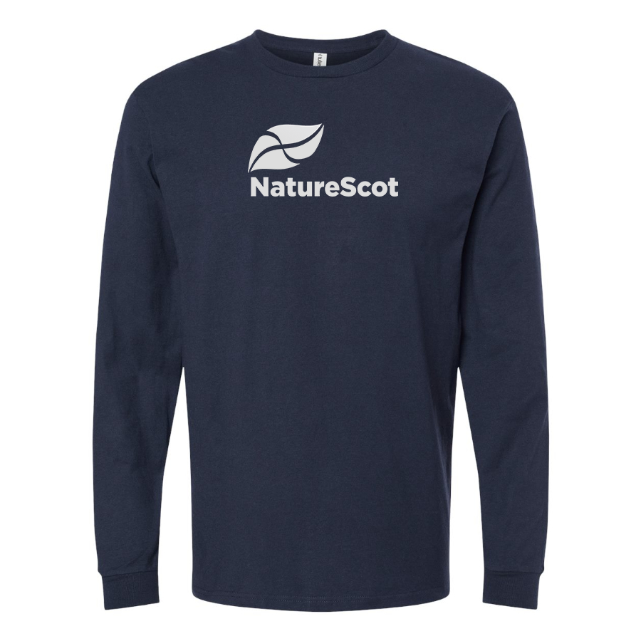 Men's Nature Scot Logo Cotton Long Sleeve T-Shirt