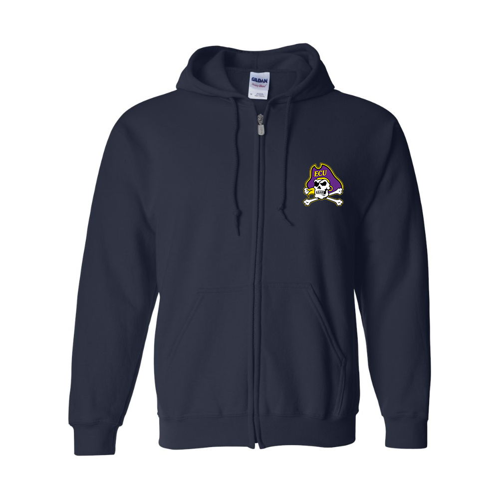 Men's East Carolina Pirates Gildan Heavy Blend Full Zip Hooded Sweatshirt