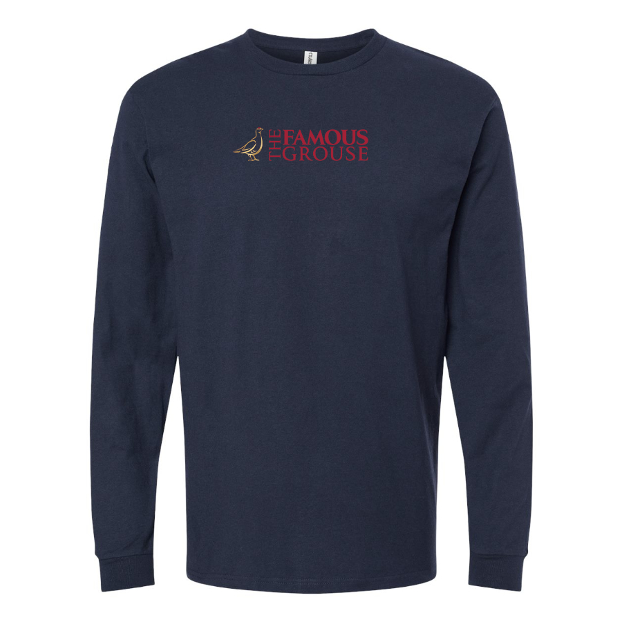 Men's Famous Grouse Logo Cotton Long Sleeve T-Shirt