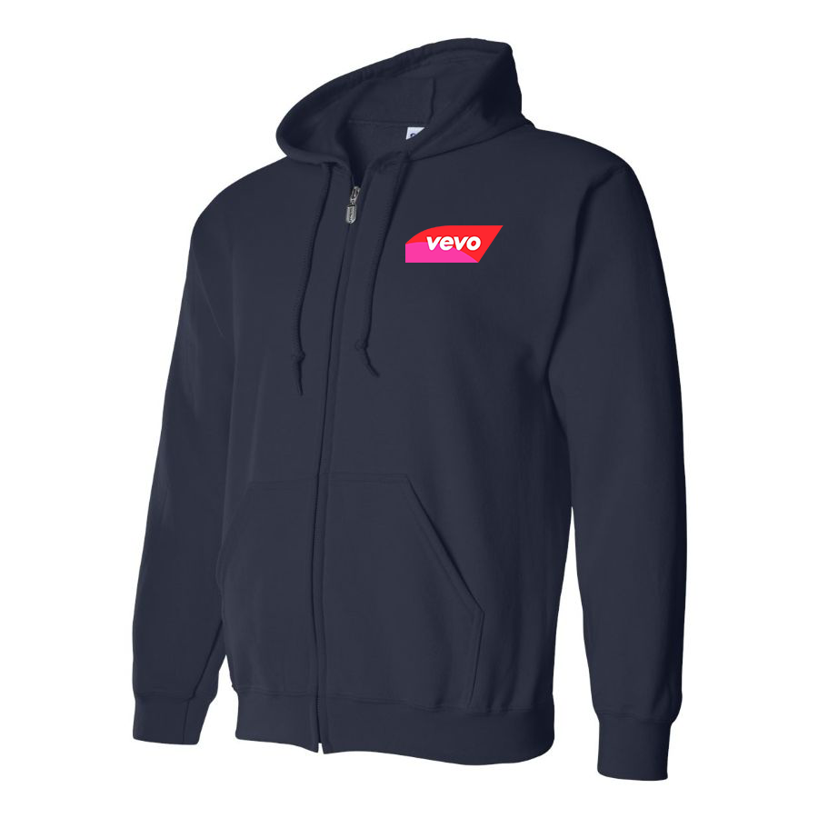 Men's Vevo Thumbnail Banner Logo Zipper Hoodie