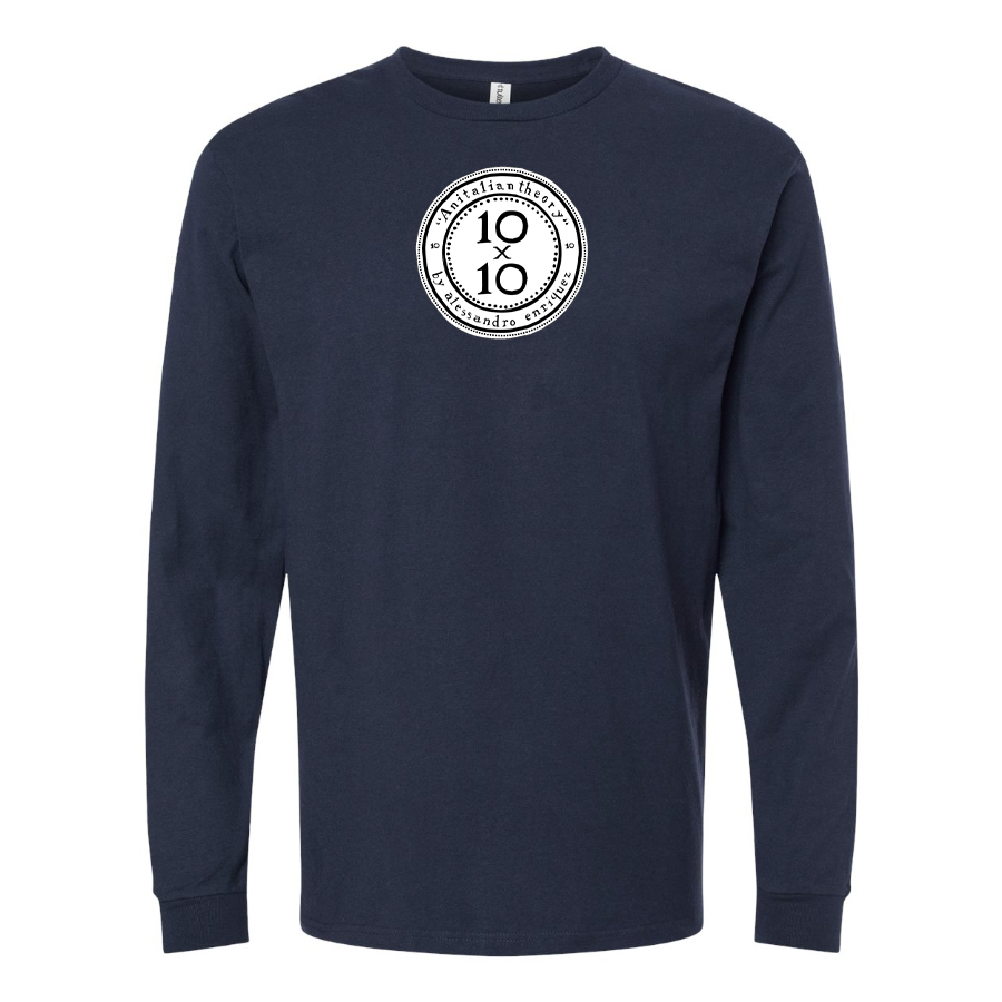 Men's 10x10 An Italian Theory Logo Cotton Long Sleeve T-Shirt