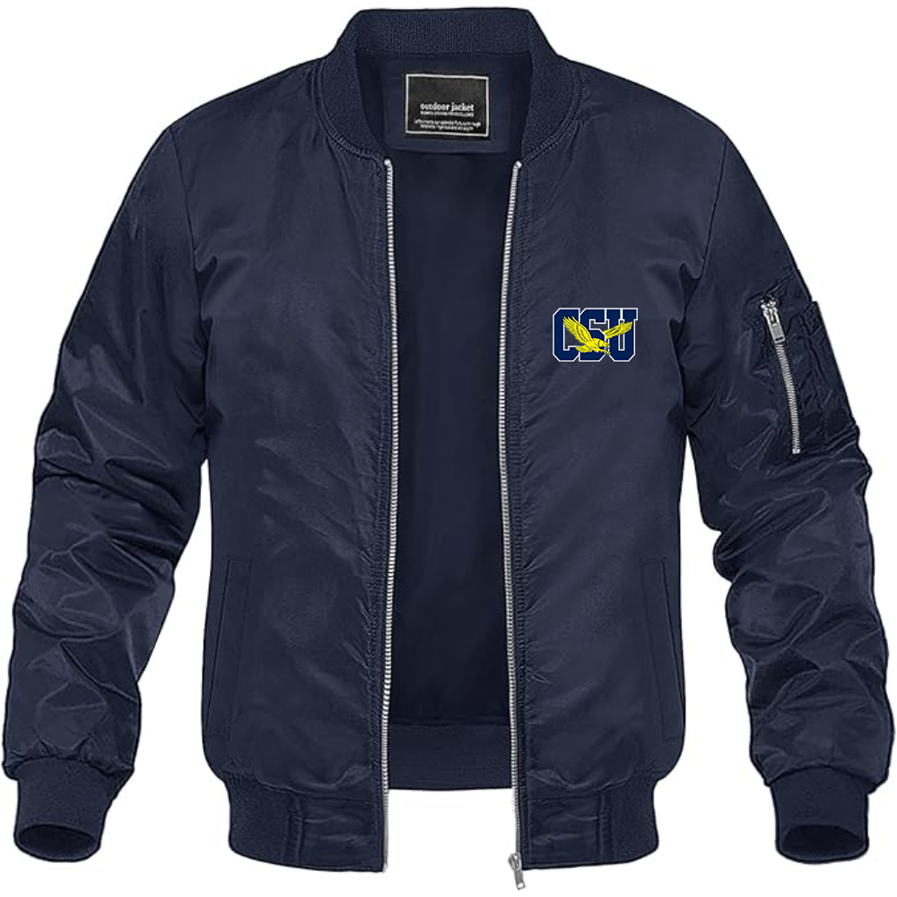 Men's Coppin State Eagles Lightweight Bomber Jacket Windbreaker Softshell Varsity Jacket Coat