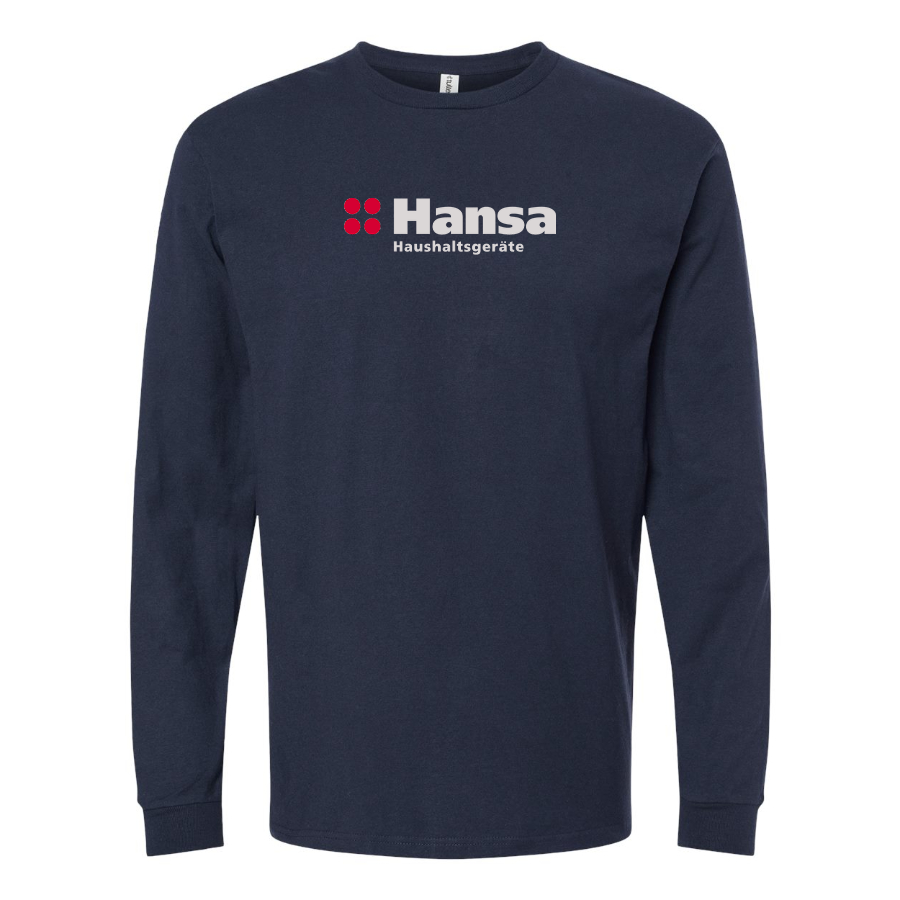 Men's Hansa Logo Cotton Long Sleeve T-Shirt
