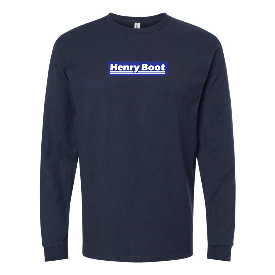 Men's Henry Boot Logo Cotton Long Sleeve T-Shirt