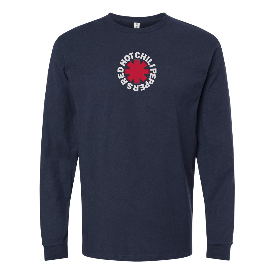 Men's Red Hot Chili Peppers Logo Cotton Long Sleeve T-Shirt